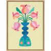 image:imageKate and Laurel Sylvie Mid Century Modern Tulips Framed Canvas Wall Art by Rachel Lee of My Dream Wall 18x24 Natural Chic Floral Art for Wall
