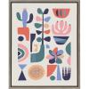 image:imageKate and Laurel Sylvie MidCentury Succulents Framed Canvas Wall Art by Rachel Lee 18x24 Natural Abstract Wall DecorGrey