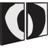 image:imageKate and Laurel Sylvie Minimal Modern Organic Abstraction 1 and 2 Black and White Framed Canvas Wall Art Set by The Creative Bunch Studio 2 piece 18x24 Black Simple Minimalist Art for WallBlack
