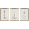 image:imageKate and Laurel Sylvie Minimalist Evergreen Trees Framed Canvas Wall Art Set by The Creative Bunch Studio 3 Piece 18x24 Gold Modern Minimal Tree Line Wall Art SetGold
