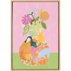 image:imageKate and Laurel Sylvie Miracle Vase Framed Canvas Wall Art by Alja Horvat 23x33 Natural Floral Art for Wall