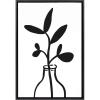 image:imageKate and Laurel Sylvie Modern Botanical Vase 3 Framed Canvas Wall Art by The Creative Bunch Studio 23x33 Black Chic Modern Art for Wall
