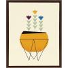 image:imageKate and Laurel Sylvie Modern Planter Framed Canvas Wall Art by Amber Leaders Designs 18x24 Walnut Brown