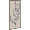 image:imageKate and Laurel Sylvie Muted Illustrated Botanical Dark Blue and Tan Framed Canvas Wall Art by The Creative Bunch Studio 18x40 Gray Leaf Plant Art for Wall