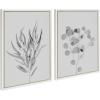 image:imageKate and Laurel Sylvie Neutral Botanical 1 and 2 Soft White Framed Canvas Wall Art by The Creative Bunch Studio 2 Piece 18x24 Natural Farmhouse Botanical Wall DcorWhite