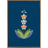 image:imageKate and Laurel Sylvie Orchid Framed Canvas Wall Art by Amber Leaders Designs 23x33 Gold Colorful Floral Art for WallGold