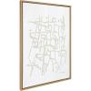 image:imageKate and Laurel Sylvie Organic Lines Neutral Framed Canvas Wall Art by Statement Goods 28x38 Natural Minimalist Neutral Modern Abstract Art Simple Modern Wall Dcor