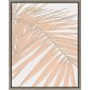 image:imageKate and Laurel Sylvie Palms Framed Canvas Wall Art by Alicia Schultz 18x24 Gray Tropcal Beachy Art for Wall