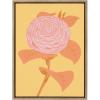 image:imageKate and Laurel Sylvie Peony in Yellow Framed Canvas Wall Art by Apricot and Birch 18x24 Gold Decorative Floral Art for Wall