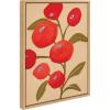 image:imageKate and Laurel Sylvie Persimmon Framed Canvas Wall Art by Emma Daisy 18x24 Gold Simple Floral Botanical Wall DcorNatural