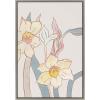 image:imageKate and Laurel Sylvie Pine Ridge Daffodils Framed Canvas Wall Art by Kate Aurelia Holloway 23x33 Gray Farmhouse Floral Art for Wall