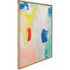 image:imageKate and Laurel Sylvie Pop of Color II Framed Canvas Wall Art by Amy Lighthall 28x38 Gold Modern Abstract Painted Brushstrokes Art for WallGold