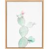 image:imageKate and Laurel Sylvie Prickly Pear Cactus Framed Canvas Wall Art by Simon Te Tai 18x24 Natural