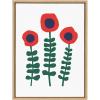 image:imageKate and Laurel Sylvie Red Flowers Framed Canvas Wall Art by Myriam Van Neste 18x24 Natural Abstract Floral Art for Wall