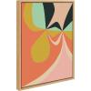 image:imageKate and Laurel Sylvie Retro Floral 4 Framed Canvas Wall Art by Alicia Bock 18x24 Natural Colorful Abstract Flower Art for Wall