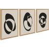 image:imageKate and Laurel Sylvie Retro Midcentury Modern Abstract Graphic Shapes Framed Canvas Wall Art Set by The Creative Bunch Studio 3 Piece Set NaturalNatural