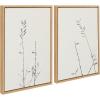 image:imageKate and Laurel Sylvie Retro Tennessee Botanicals Framed Canvas Wall Art Set by Stephanie Klatt 2 Piece 18x24 Gold Chic Modern Plant Art Set for WallNatural