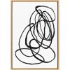 image:imageKate and Laurel Sylvie Ring of Light 2 Framed Canvas Wall Art by Nikki Chu 23x33 Black Decorative Minimalist Abstract Art for WallNatural