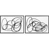 image:imageKate and Laurel Sylvie Ring of Light and Ring of Light 2 Framed Canvas Wall Art Set by Nikki Chu 2 Piece Set 28x38 Black Decorative Minimalist Abstract Art for Wall