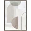 image:imageKate and Laurel Sylvie Sahara Gray 2 Framed Canvas Wall Art by Alexander Ginzburg 18x24 Gray Geometric Abstract Art for WallGray