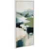 image:imageKate and Laurel Sylvie Skyline II Framed Canvas Wall Art by Amy Lighthall 18x40 White Modern Abstract Landscape Art for WallWhite