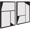 image:imageKate and Laurel Sylvie Sleek Luxe Minimalist Black and White Abstract Framed Canvas Wall Art Set by The Creative Bunch Studio 2 piece 18x24 Natural Simple Minimal Art Set for WallBlack