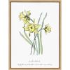 image:imageKate and Laurel Sylvie Spring Daffodil Framed Canvas Wall Art by Statement Goods 18x24 Natural Decorative Floral Wall Art