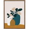 image:imageKate and Laurel Sylvie Stillness Framed Canvas Wall Art by Oris Eddu 18x24 Gold Decorative Floral Still Life Art Print for WallGold