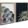 image:imageKate and Laurel Sylvie Succulent 5 and Succulent 8 Framed Canvas Wall Art Set by Emiko and Mark Franzen of F2Images 2 Piece Set 18x24 Gold Modern Botanical Wall Dcor