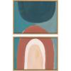 image:imageKate and Laurel Sylvie Teotitlan Valley Study 1 A and B Framed Canvas Wall Art Set by Kate Aurelia Holloway 2 Piece 18x24 Natural Soft Colorful Boho Art for Wall