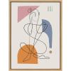 image:imageKate and Laurel Sylvie Thinking of You Framed Canvas Wall Art by Rachel Lee 18x24 Natural Colorful Abstract Home DecorNatural