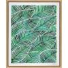 image:imageKate and Laurel Sylvie Tropical Leaves Watercolor Framed Canvas Wall Art by Cat Coquillette 18x24 Natural