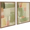 image:imageKate and Laurel Sylvie United Colors III and IV Framed Canvas Wall Art Set by Amy Lighthall 2 Piece Set 23x33 Gold Modern Soft Watercolor Abstract Art Set for Wall Home DecorGold