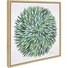image:imageKate and Laurel Sylvie Watercolor Burst Framed Canvas Wall Art by Cat Coquillette 22x22 Natural Bright Botanical Plant Abstract Art Wall DcorNatural