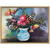 image:imageKate and Laurel Sylvie Whimsy Still Life Framed Canvas Wall Art by Sara Annapolen 18x24 Natural Boho Floral Art for Wall
