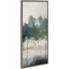 image:imageKate and Laurel Sylvie Whispering Trees I Framed Canvas Wall Art by Amy Lighthall 18x40 Gray Modern Abstract Tree Landscape Art for WallGray