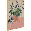 image:imageKate and Laurel Sylvie Wild Foliage lI Neutral Linen Framed Canvas Wall Art by Nikita Jariwala 23x33 Natural Modern Painted Greenery Bouquet Art for WallNatural