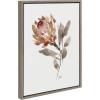 image:imageKate and Laurel Sylvie Wild King Protea Framed Canvas Wall Art by Sara Berrenson 18x24 Natural Beautiful Wild Flower Art for WallGray