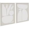image:imageKate and Laurel Sylvie Zen Botanical Rock Neutral and Balancing Zen Rocks Neutral Framed Canvas Wall Art Set by The Creative Bunch Studio 2 Piece 18x24 Gray Simple Earthy Abstract Wall DcorWhite