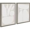 image:imageKate and Laurel Sylvie Zen Botanical Rock Neutral and Balancing Zen Rocks Neutral Framed Canvas Wall Art Set by The Creative Bunch Studio 2 Piece 18x24 Gray Simple Earthy Abstract Wall DcorGray