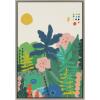 image:imageKate and Laurel Sylvie Zen Garden 1 Framed Canvas Wall Art by Kelly Knaga 18x24 Natural Happy Floral Art for WallGray