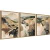 image:imageKate and Laurel Tonal Mountains  3 Piece Framed Canvas Wall Art Set by Amy Lighthall Sylvie Natural Modern Contemporary Abstract Art for Wall Decor