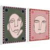 image:imageKate and Laurel Under the Sun 1 and 5 Set of 2 18x24 Framed Canvas Wall Art Set by Shatha Al Dafai Sylvie White Modern Abstract Art for Wall Decor Living Room Bedroom