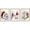 image:imageKate and Laurel Urban Wanderer Set of 3 18x24 Framed Canvas Wall Art Set by Xizhou Xie Sylvie Dark Gold Modern Contemporary Abstract Art for Wall Decor Living Room Bedroom