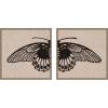 image:imageKate and Laurel Vlinder 1901 Julie de Graag No 1 amp No 2 2 Piece Framed Canvas Wall Art Set by Nostalgia Prints Sylvie Beaded Dark Gold Vintage Animal Art for Wall Decor