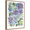image:imageKate and Laurel Watercolor Purple Hydrafloral Framed Canvas Wall Art by Patricia Shaw 18 x 24 Sylvie Beaded Rustic Natural Whimsical Abstract Flowers Art for Wall Decor Living Room BedroomBeaded Natural