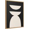 image:imageKate and Laurel White Geometric Abstract Framed Canvas Wall Art by July Art Prints 18 x 24 Sylvie Black Modern Abstract Art for Wall Decor Living Room BedroomNatural