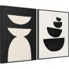 image:imageKate and Laurel White Geometric Abstract and Black Geometric Abstract Set of 2 28x38 Framed Canvas Wall Art Set by July Art Prints Sylvie Black Modern Abstract Art for Wall Decor Living RoomBlack