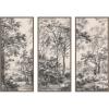 image:imageKate and Laurel Wooded 1648 Antonie Waterloo Linen Panel 3 Piece Framed Canvas Wall Art Set by Nostalgia Prints Sylvie Walnut Vintage Landscape Art for Wall Decor