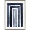 image:imageKate and Laurel x The Creative Bunch Studio Mid Century Modern Abstract Rainbow Indigo Wall Art 23x33 Gray Decorative Neutral Abstract Art for Wall